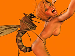 picture #3 ::: Hot blonde gets brutally raped by a giant insect