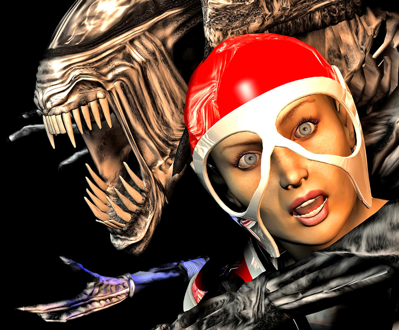 1280px x 1058px - Fun in outer space â€“ 3d animated xxx tentacle aliens and babes at  Hd3dMonsterSex.com