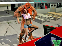 picture #3 ::: Wild beast rapes a girl on the parking lot