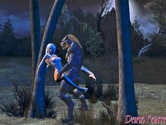 picture #2 ::: Vicious werewolf rapes a gorgeous blonde