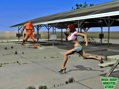 picture #2 ::: Busty babe raped by a monster in the parking lot