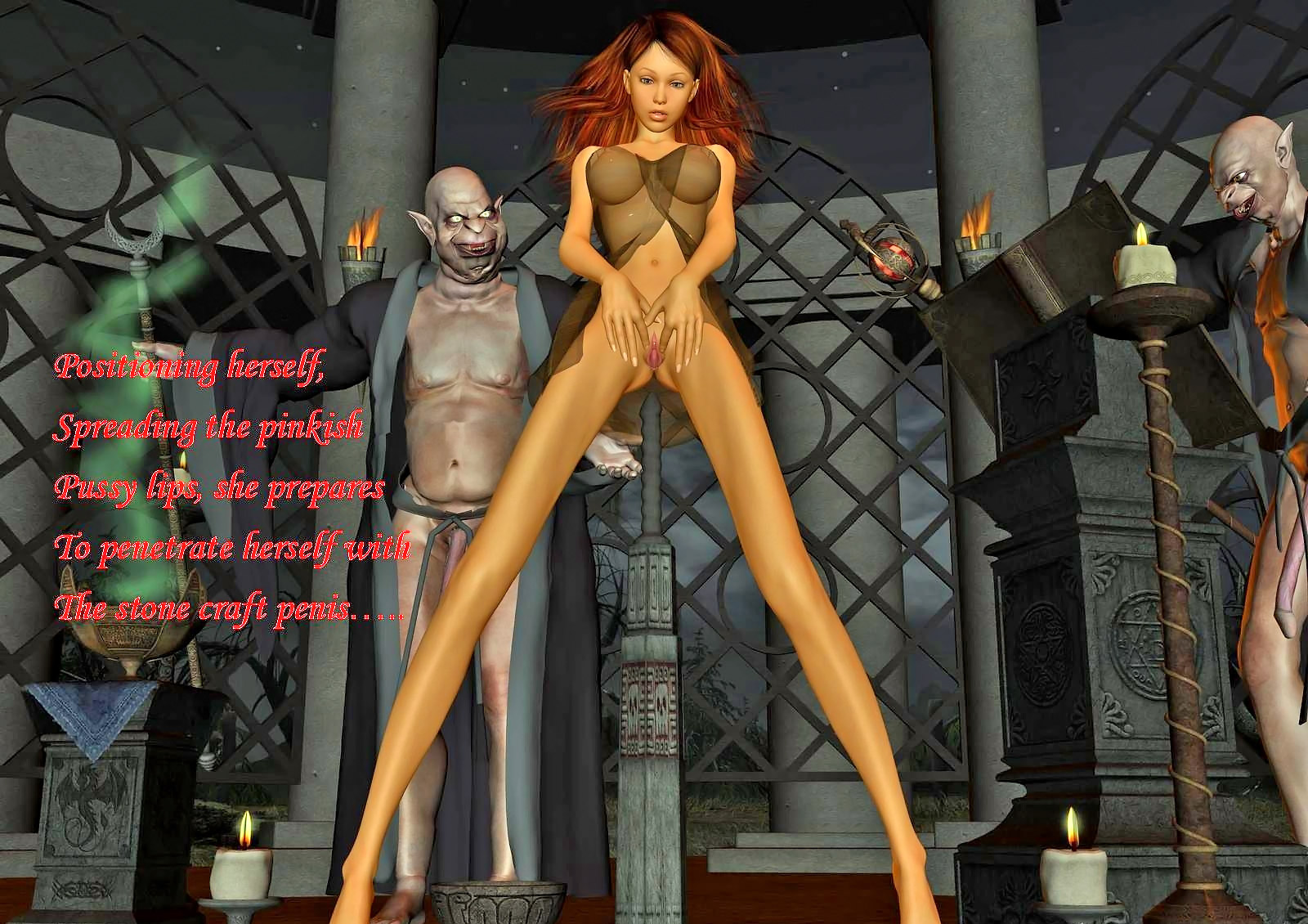 Sexy Cartoon Vampire - Sexy brunette possessed and abused by vampire lords at 3dEvilMonsters