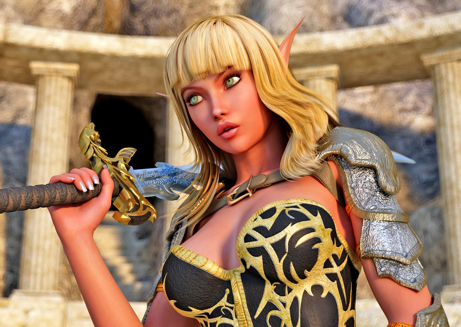 1614px x 1145px - Lusty warrior girls using sex toys to get off | KingdomOfEvil 3d