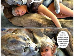 picture #3 ::: Elven babe lets a cave troll fuck her hard