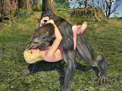 picture #2 ::: Sexy girl deep dicked by a werewolf