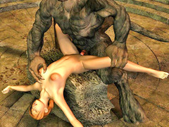 picture #3 ::: Sexy girl deep dicked by a werewolf