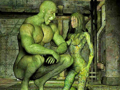picture #3 ::: Drunken swamp giant rapes a hot redhead