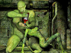 picture #4 ::: Drunken swamp giant rapes a hot redhead