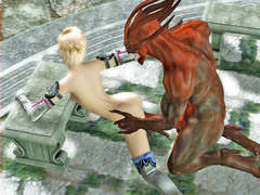 picture #5 ::: Short haired hottie tries to escape a horny demon