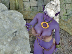 picture #5 ::: Chained elf girl left as prey for horny beast