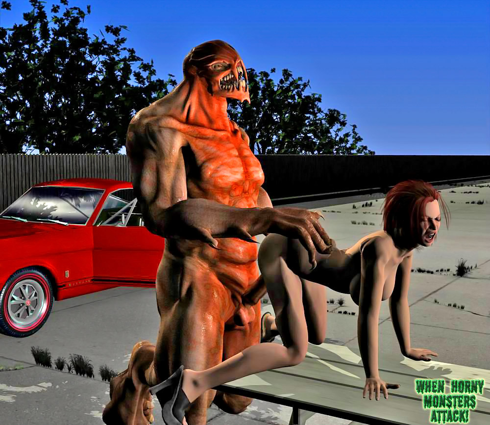 Amazing 3d monster porn on the parking lot | Elf raped by demons