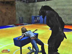 picture #4 ::: 3d werewolf sex with a blonde in the gym