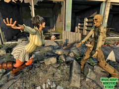 picture #2 ::: Rotten zombie rapes a hot babe