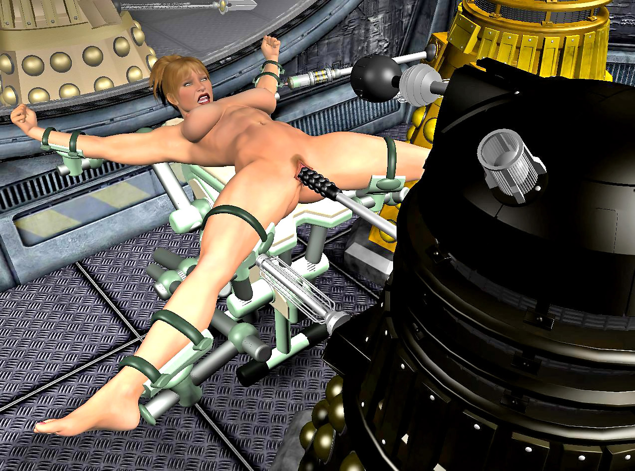 Dr Who Cartoon Fuck - Busty chicks getting tortured by huge fuck machines