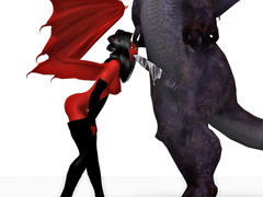 picture #5 ::: Female demon goes crazy for dragon jizz