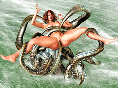 picture #12 ::: Tentacle monsters probing tight pussies