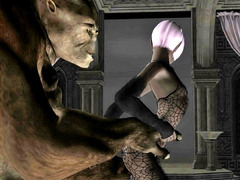 picture #2 ::: Watch how babes in stockings can seduce tough monsters to fuck them