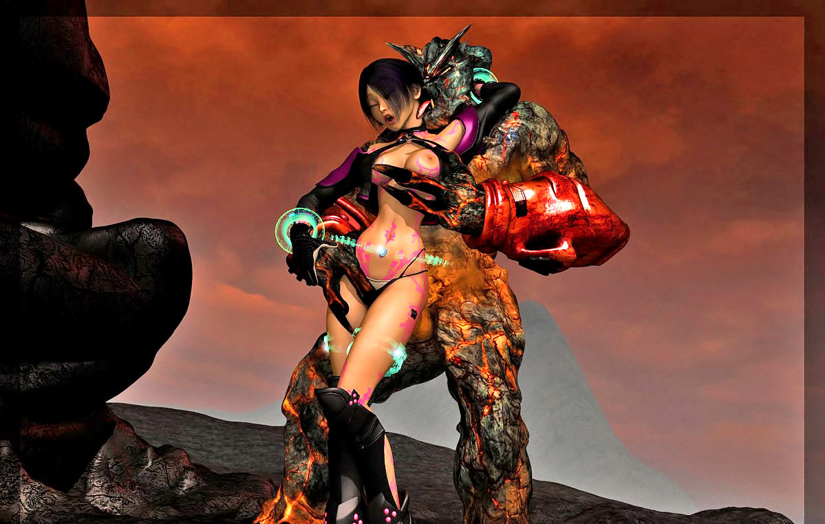 Fire Monster Hentai - Playing with fire - anime demon at Hd3dMonsterSex.com