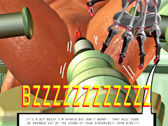 picture #4 ::: Kinky robot is programmed to drill every hole on babe's body