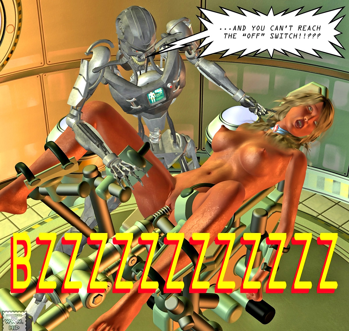 Restrained and probed â€“ 3d alien robot comic at Hd3dMonsterSex.com