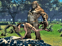 picture #2 ::: Sexy elf girl ass raped by a horny orc