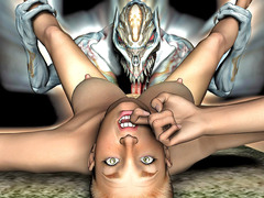 picture #3 ::: Horny alien captures and rapes a hottie