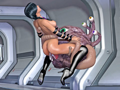 picture #2 ::: Horny beholder nails a hottie on a spaceship