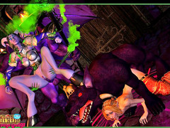 picture #1 ::: Satanic orgy with a horny demon from hell