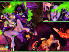 picture #2 ::: Satanic orgy with a horny demon from hell