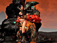 picture #3 ::: Hot interspecies threesome with slutty elven girl