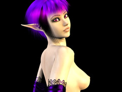 picture #1 ::: Horny elven girl sucks a monster off