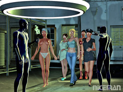 picture #2 ::: Horny aliens enjoy busty hotties and their wet holes