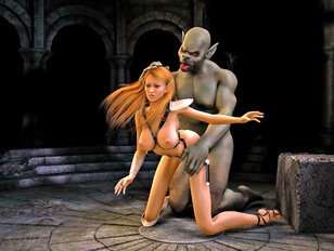 picture #3 ::: Lovely busty 3D hotties getting brutally banged by evil monsters
