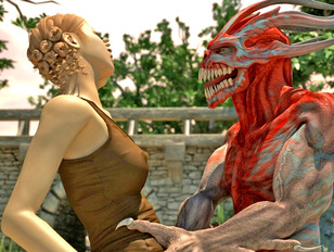 picture #4 ::: Cruel 3D monsters fucking hot busty babes against their will