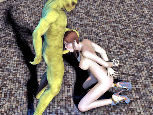 picture #2 ::: 3D blonde sex slaves molested and fucked by horny reptile monsters