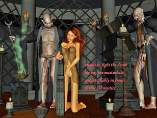 picture #2 ::: Naughty 3d elf porn showing young elven sluts choking on hard orc cock.