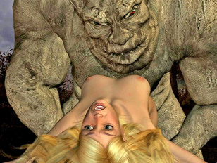 picture #4 ::: Caught sexy fantasy babes getting brutally banged by sex starved monsters