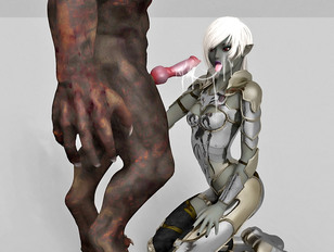picture #2 ::: anime 3d monster porn with robotic babe on her knees