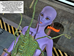 picture #4 ::: hot female alien ready for some action in 3d tentacle porn