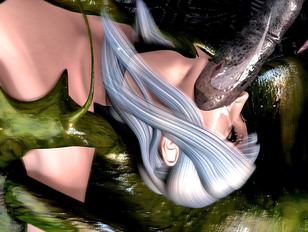 picture #4 ::: Beautiful grey fantasy princess getting raped by a vile tentacle monster