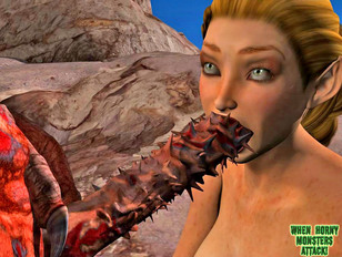 picture #2 ::: Awesome 3d hd gallery featuring busty sluts having sex with hideous tentacle monsters.