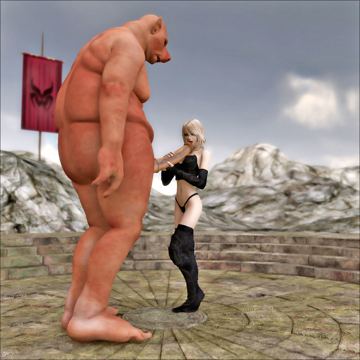 1200px x 1200px - Cute fantasy babe getting fucked by ogre with ridiculously huge cock at  Hd3dMonsterSex.com