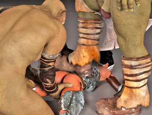 picture #1 ::: Seducing 3D warrior babe captured and getting savagely raped by orcs