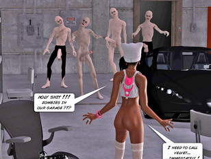 picture #1 ::: little 3d porn where dark-skinned babe waits for a orgy