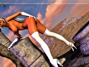 picture #2 ::: Naked hot 3D elf babe showing off her tempting perfect body