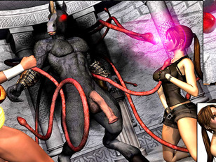 picture #1 ::: Evil horse headed tentacled monster fucking two heroines hard - hardcore gallery