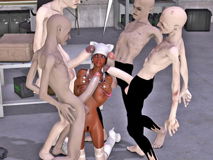 picture #1 ::: Black 3D girl getting gangbanged by evil zombies - xxx gangbang gallery