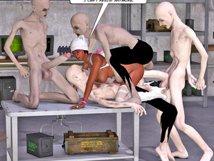picture #3 ::: 3d sex stories about dark-skinned busty babe and monsters