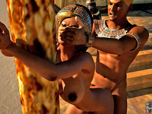 picture #3 ::: Pretty innocent 3D Egyptian slave getting brutally raped in the ass