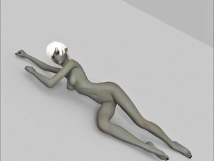 picture #3 ::: horny 3d toon monster jumping all over white tiny gal